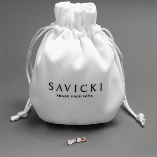 Zawieszka Dream: różowe złoto, diament